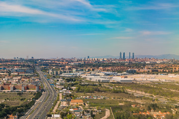 Naklejka premium Madrid, Skyline
