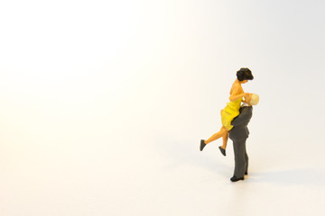 Miniature couple standing