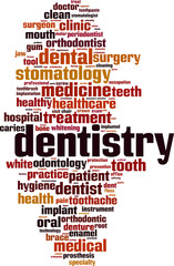 Obraz premium Dentistry word cloud