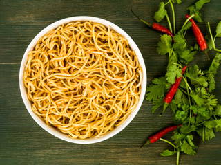 Bowl of Chinese Style Egg Noodles