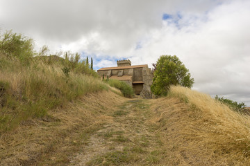 The town of Ujue in Navarra, Spain