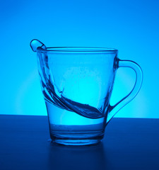 Glass and splash of water