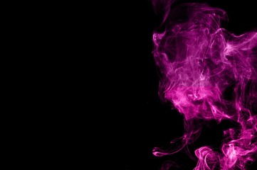 Abstract color smoke on black background, purple smoke background,purple ink background,Violet smoke, beautiful color smoke
