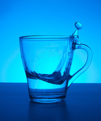 Glass and splash of water