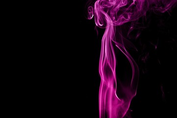 Abstract color smoke on black background, purple smoke background,purple ink background,Violet smoke, beautiful color smoke