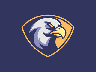 Eagle mascot design for logo. Sports branding. Eagle head badge. Sport logo vector template