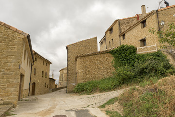 Fototapeta na wymiar The town of Ujue in Navarra, Spain