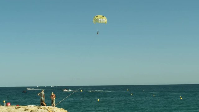 Parasailer on the French Riviera