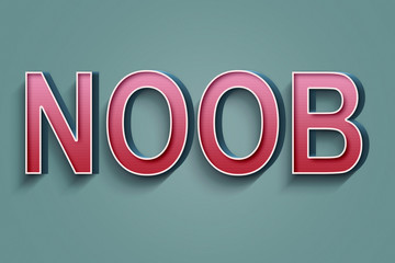 Retro Comic Schriftzug NOOB