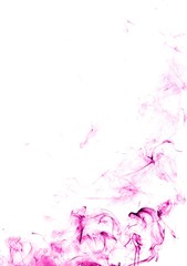 Abstract Violet smoke on white background, Violet background,Violet ink background,purple smoke