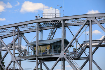 Fototapeta na wymiar Aerial lift bridge in Duluth, Minnesota