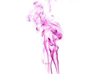 Obraz na płótnie Canvas Abstract Violet smoke on white background, Violet background,Violet ink background,purple smoke