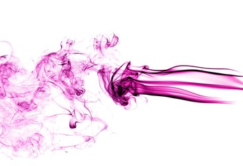 Abstract Violet smoke on white background, Violet background,Violet ink background,purple smoke