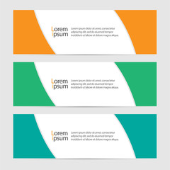Fototapeta premium Business banner template, banner flat design vector illustration.