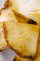 Cubes of fresh cut pineapple