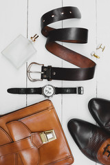 Businessman accessories. Man's style. Men's Accessories