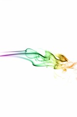 Obraz na płótnie Canvas Abstract colorful smoke on white background, smoke background,colorful ink background,Violet, Green, Orange