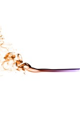 Fototapeta premium Abstract colorful smoke on white background, smoke background,colorful ink background,Violet,purple, Orange, beautiful smoke