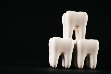 White healthy human teeth