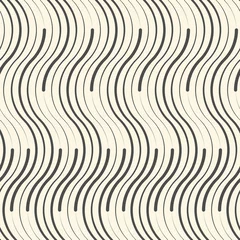 Wallpaper murals 3D Seamless Wave Background. Minimal Stripe Pattern