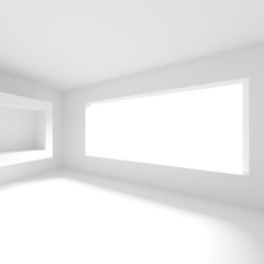Empty Room with Window. Modern Interior Design