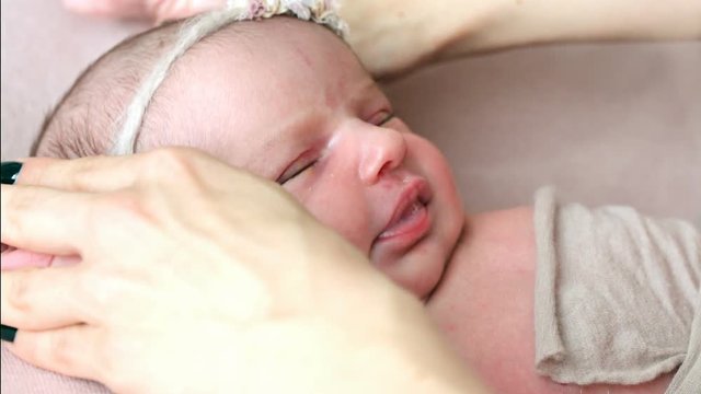 Newborn baby close-up