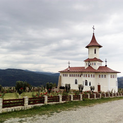 Fototapeta na wymiar The Stefan cel Mare monastery in the mountains