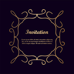 Vector decorative element for design. Frame template with place for text. Fine floral border. Lace decor. Elegant art for birthday and greeting card, wedding invitation.