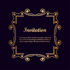 Vector decorative element for design. Frame template with place for text. Fine floral border. Lace decor. Elegant art for birthday and greeting card, wedding invitation.