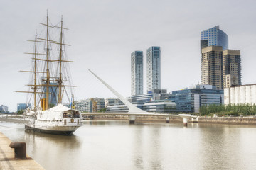 Fototapeta na wymiar Puerto Madero, historic part of the Buenos Aires, Argentina