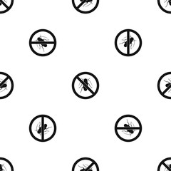 No cockroach sign pattern seamless black