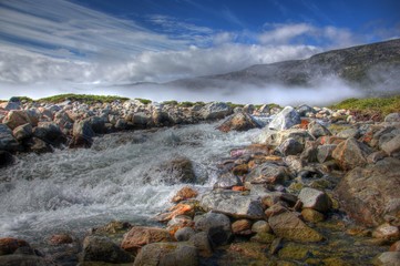 Flusslauf in Grönland