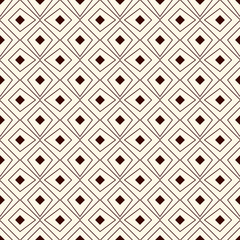 Outline seamless pattern with geometric figures. Ethnic wallpaper. Repeated rhombuses ornamental background