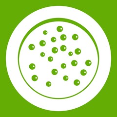 Peppercorns on a plate icon green