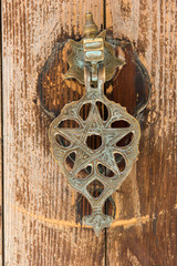 Brass door knocker in the form of the Star of David