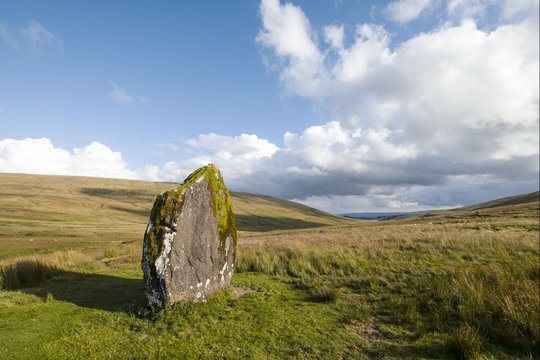 Maen Llia standing stone, Brecon Beacons national park, Wales, uk