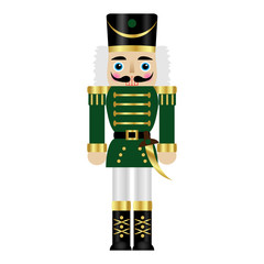 Vector illustration of a nutcracker with sword