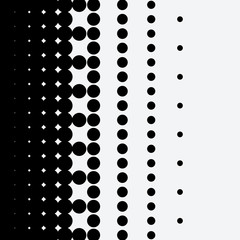 Halftone dots on white background