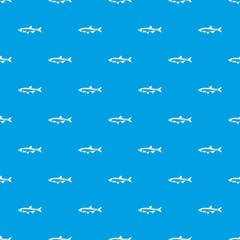 Herring fish pattern seamless blue