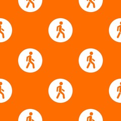 Pedestrians only road sign pattern seamless