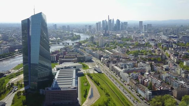 Frankfurt am Main Aerial View EZB European Central Bank