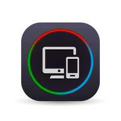 Dark MultiColor Web Button