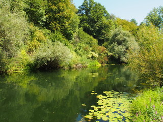 Natürlich intakte Flusslandschaft, Kroatien