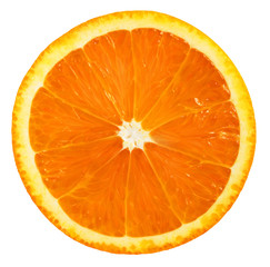 Orange fruit. Orange slice isolated on white background