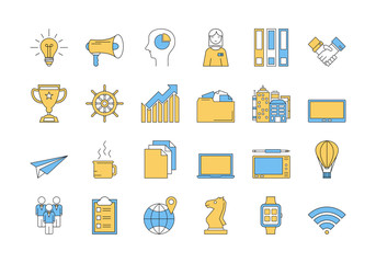 Linear COLOR icon set 2 - BUSINESS