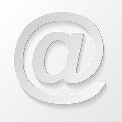 Email address - realistic 3d symbol. Vector.