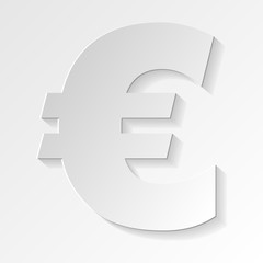 Euro - realistic 3d symbol. Vector.