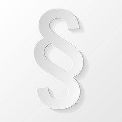 Paragraph - realistic 3d symbol. Vector.