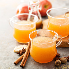 Fall apple cider with warm spices