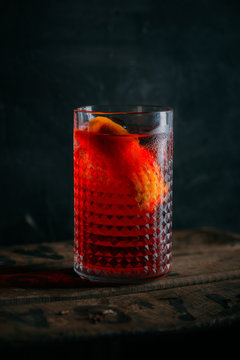 Negroni cocktail (old fashioned)